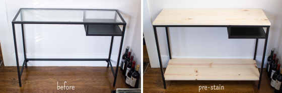 Before and During, IKEA Hack Bar Cart(ish) | lifestylethreesixfive.com
