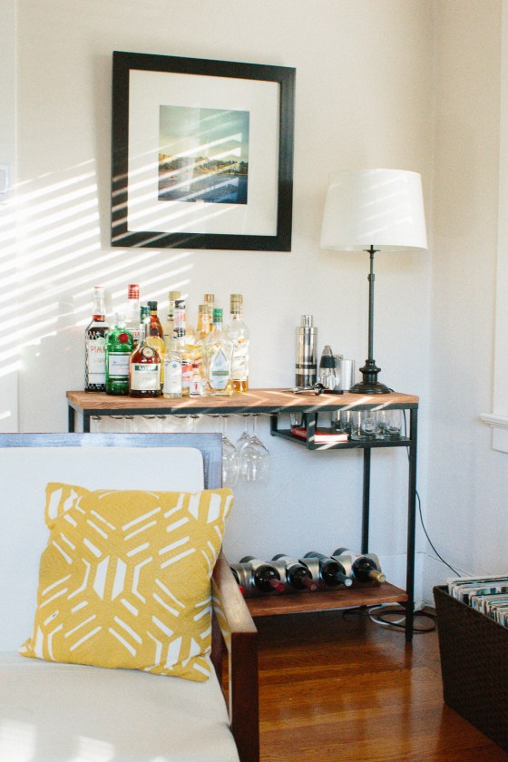 IKEA Hack Bar Cart(ish) | lifestylethreesixfive.com